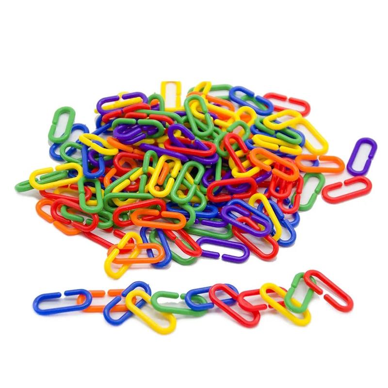 Math Chain Links Rantai Mainan Plastik Untuk Belajar Berhitung / Pola Warna 0