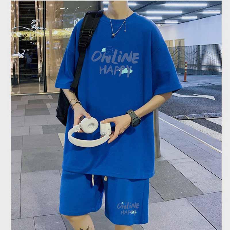 Bộ Quần Áo Thể Thao Thun Nam Thời Trang họa tiết online cọc Tay M00 Menswear2025 2