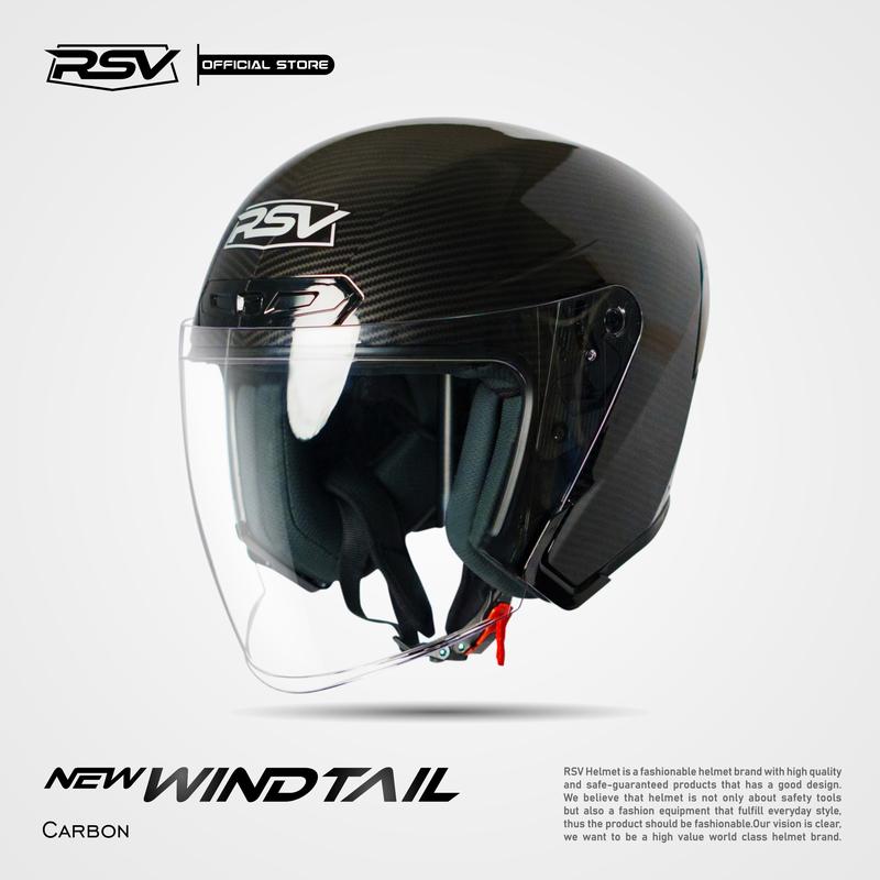 HELM Half Face RSV NEW WINDTAIL CARBON GLOSSY  Motorcycle 5