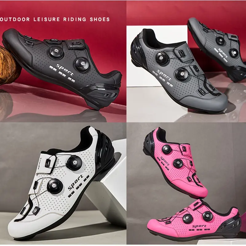 Road Cycling Shoes Man Off White Colorful Professional Mountain Bike Breathable Bicycle Racing Self-Locking Shoes Women Black Cleats Shoes