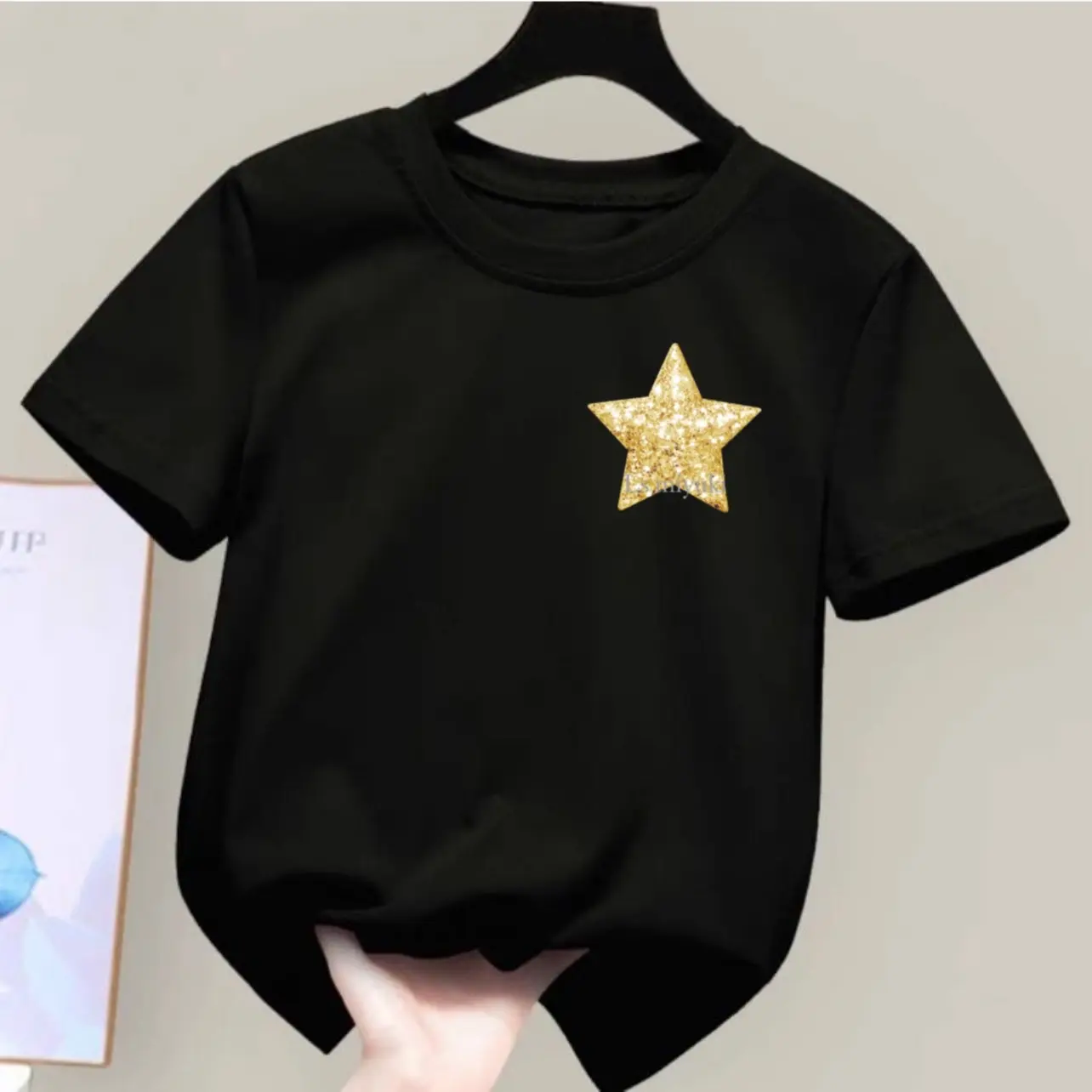 kaos anak bintang gold perempuan laki laki murah bahan adem