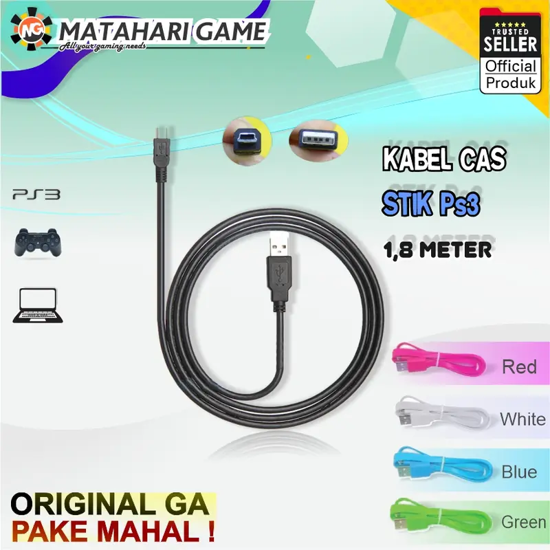 Kabel Cas/Charger Stik Stick USB PS3 / PS3 / PSP / PC 0