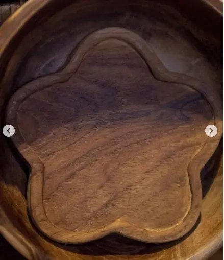 Tatakan Gelas Kayu homEY - Wooden Star Teak Coaster 2