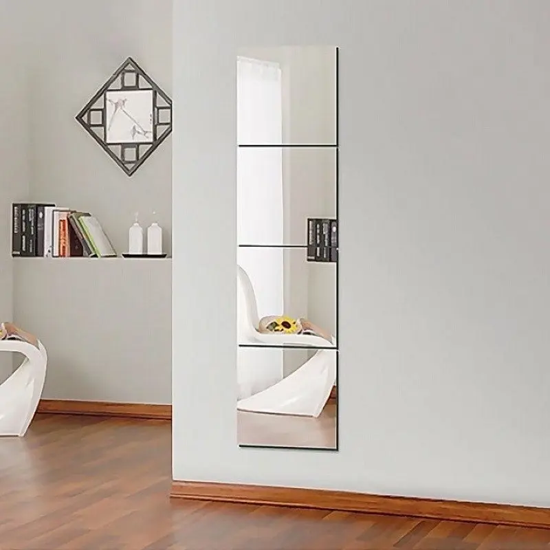 Gương ghép soi toàn thân dán tủ quần áo, giá 1 tấm 19k. Decor Decor Phòng