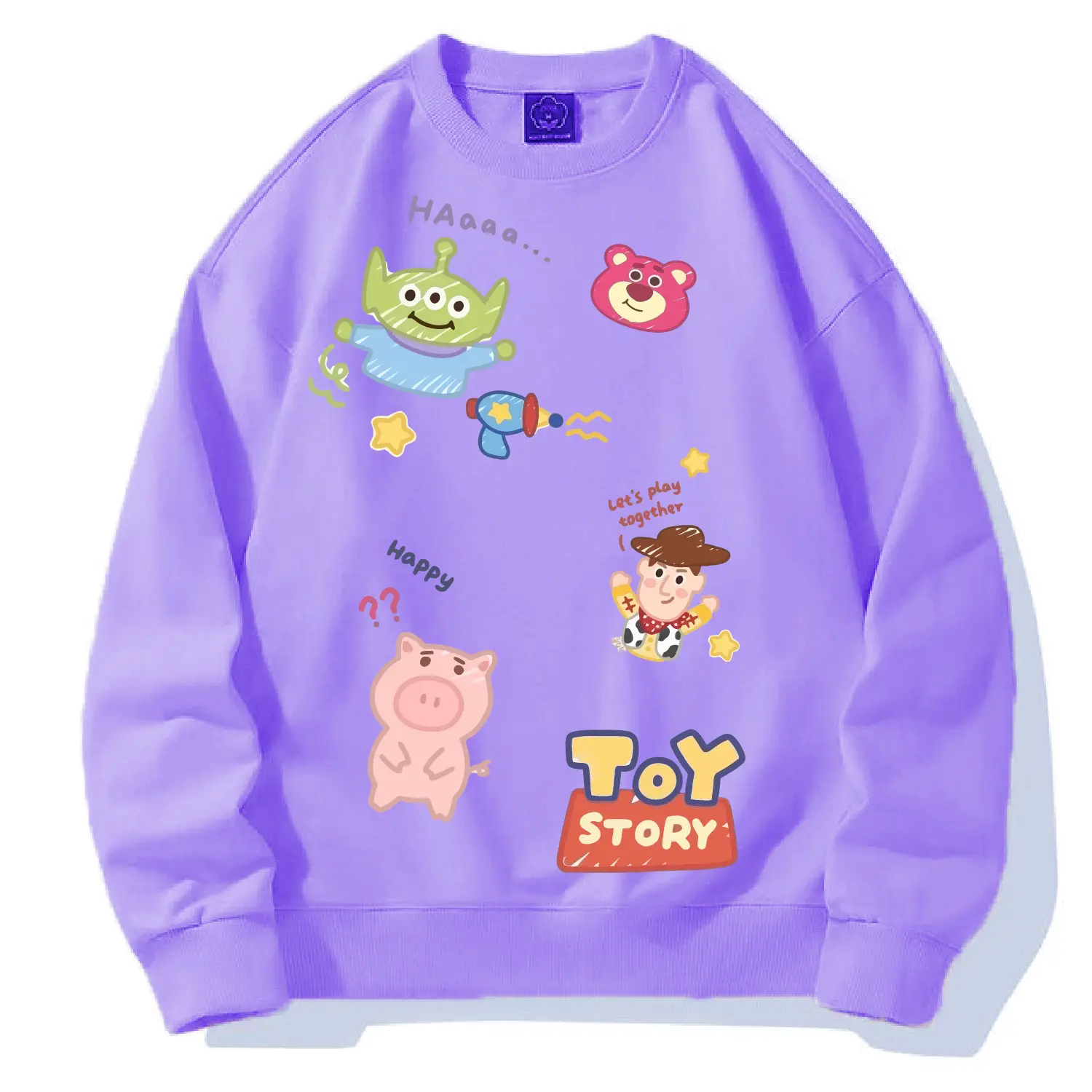 Sweater Wanita Woody Moody crewneck tren terbaru size L-XXL fleece panjang sablon  cewek Basic  Oversize  Distro Tangan
