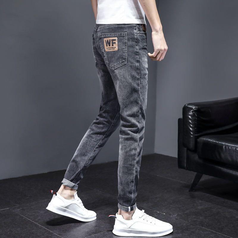 Product Introduction of Quần Jean Nam, Hợp Xu hướng, Dáng Ôm, Quần Mỏng, Bộ Sưu Tập Xuân Thu Mới 2024, Phong Cách Hàn Quốc, Co Giãn, Quần Dài Thường Ngày Pants 6