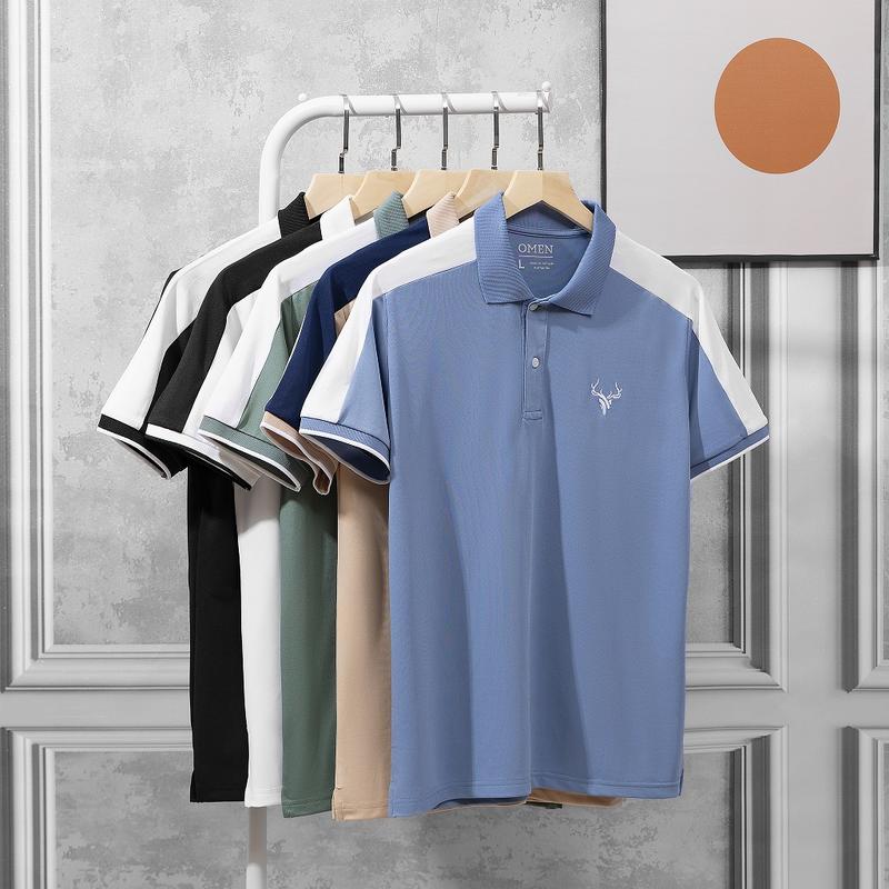 Áo thun Polo nam Omen cao cấp KV  OMP4 phối vai