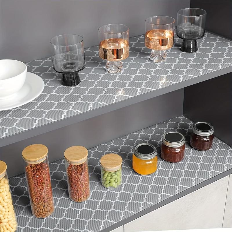 Non Adhesive Shelf Liner, 1 Roll Waterproof & Durable Fridge Table Place Mat, Drawer Liners for Kitchen, Cabinet, Drawer Liner 1
