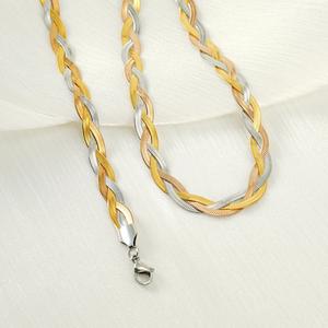 Gelang Tangan Titanium dan Keluli, Tenunan Eropah dan Amerika, Kalung Gaya Wanita Elegan dan Serba guna, Tiga Warna Tersedia, Pautan Berbentuk Bilah, Fesyen, Tahan Pudar Bangles Bracelets Jewelry gelang  rapunzel  princess