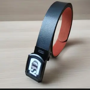 Sabuk/Ikat Pinggang Kulit Hitam Sd Logo 3D Sd Kuat Murah Gesper