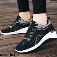 Gambar FINDME 36-41 Sepatu Sneakers Wanita Desain Minimalis Kekinian Nyaman Trend Bagus Tinggi Elegant Bahan  Gn23 Valery - Black, 40 dari findme id_NEW Kab. Tangerang 1 Tokopedia