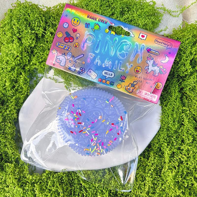 1Pcs Durable New Fidget Biscuit Pinching Toy Big Oreo Stress Relief Squeeze Dessert Toy Silicone Super Soft Stress Relief Toy 8