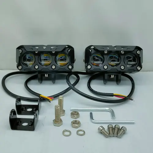 LAMPU TEMBAK CSP LASERGUN 2 WARNA PUTIH KUNING 60WATT + KIPAS PENDINGIN Lampu Sorot Car Kabel 4