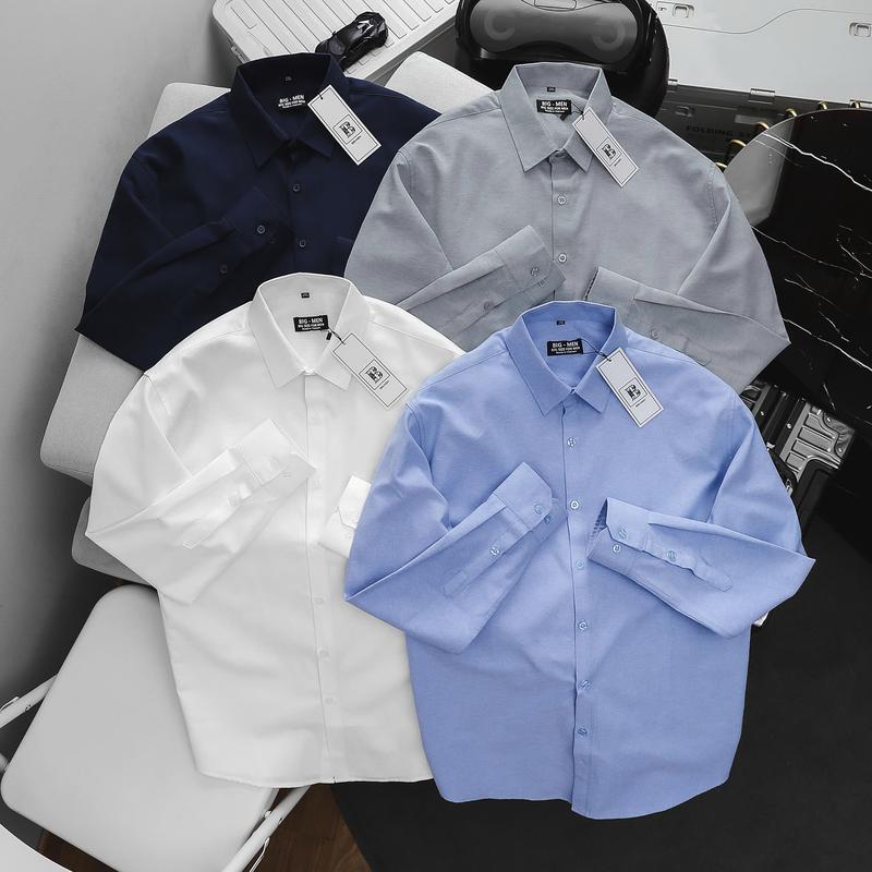 Product Introduction of Hardcode  Áo sơ mi tay dài công sở vải Oxford bigsize nam< 130 kg - oxford Trơn 16