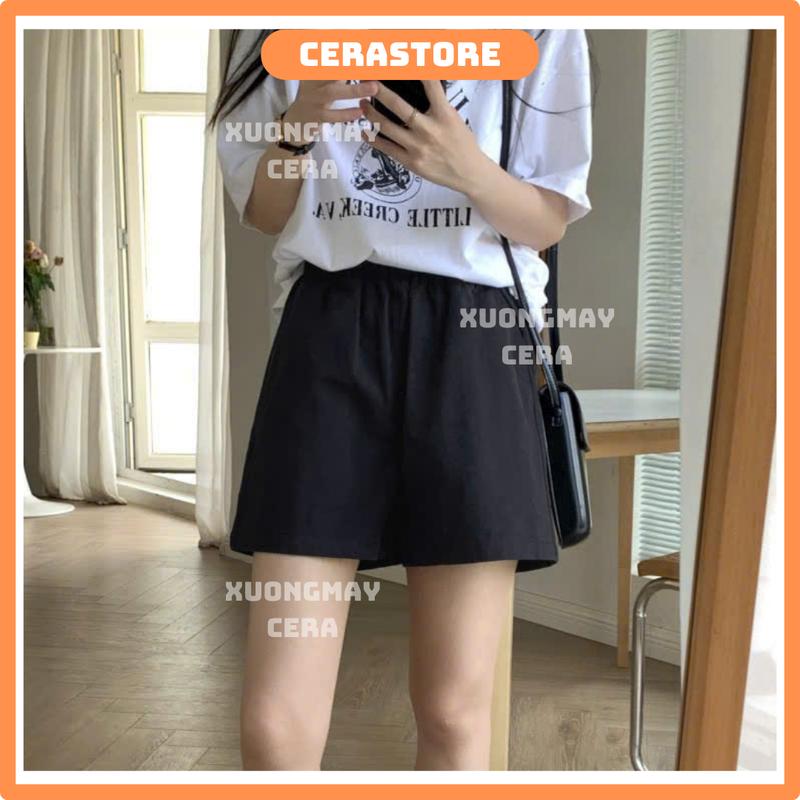 [DEAL MỞ BÁN] Quần Short Nữ Kaki Bassic Có Túi Cạp Cao Lưng Chun Co Dãn Thoáng Mát Mùa Hè 5