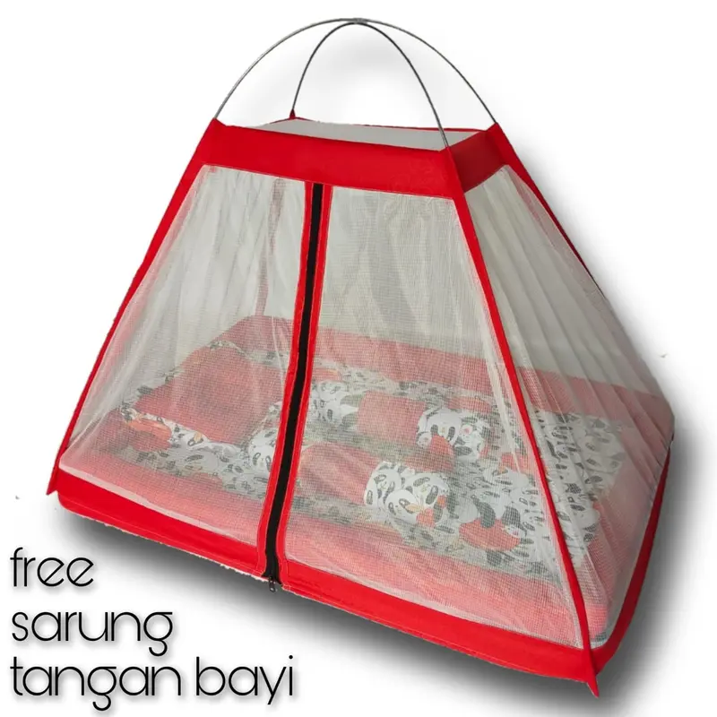 BEST-SELLER Kasur Bayi Kelambu / Tempat Tidur Bayi Kelambu Set Bantal Guling Free Sarung Tangan Bayi Nyamuk 2
