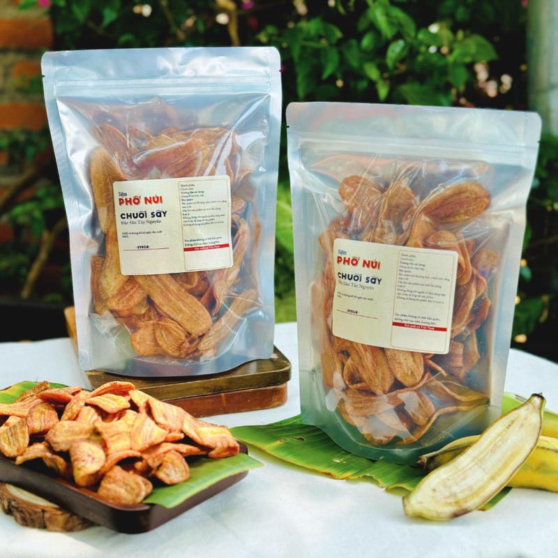 1 Kg 4 túi 250gr Chuối Sấy Mộc - Tiệm Phố Núi