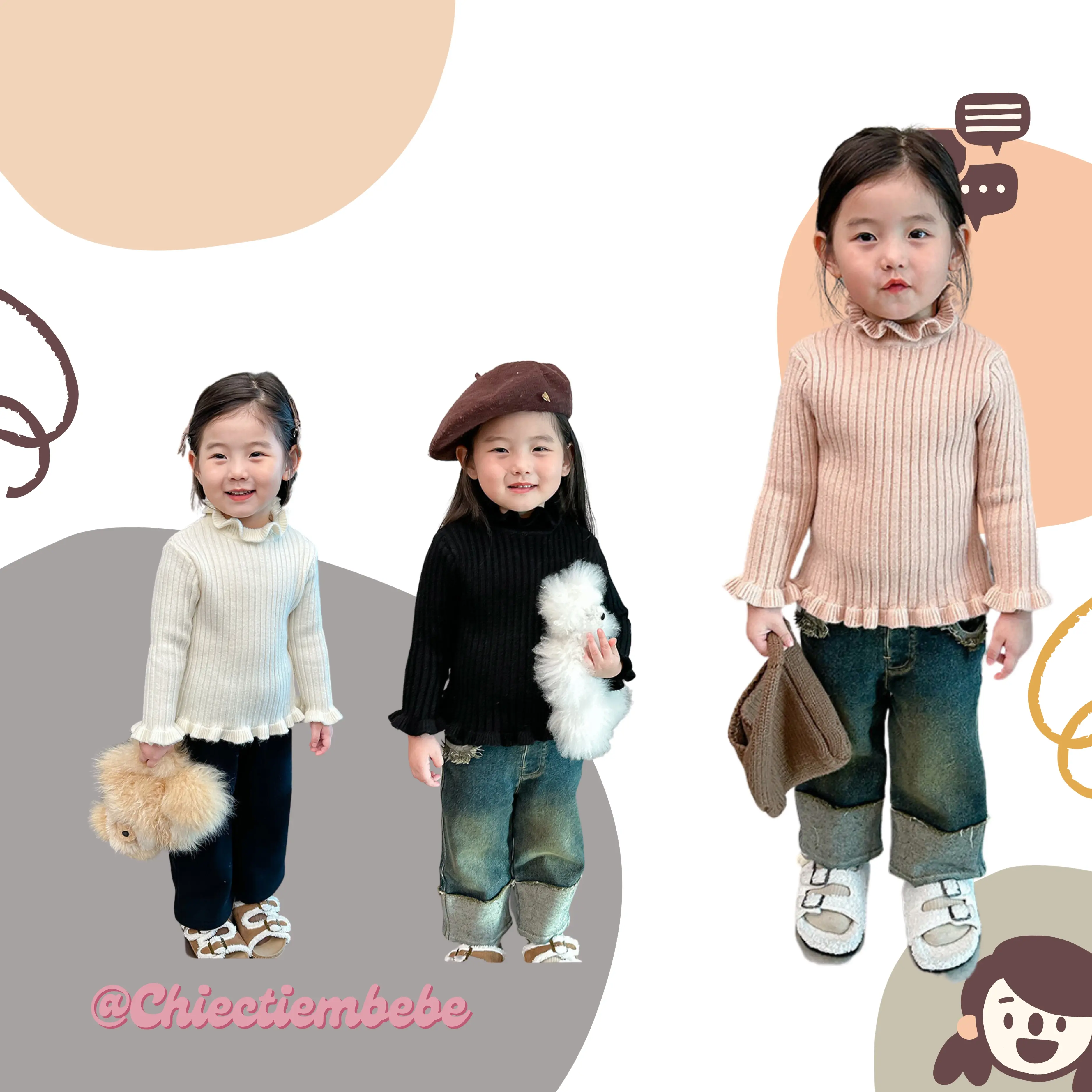 Áo len giữ nhiệt cổ bèo dày dặn