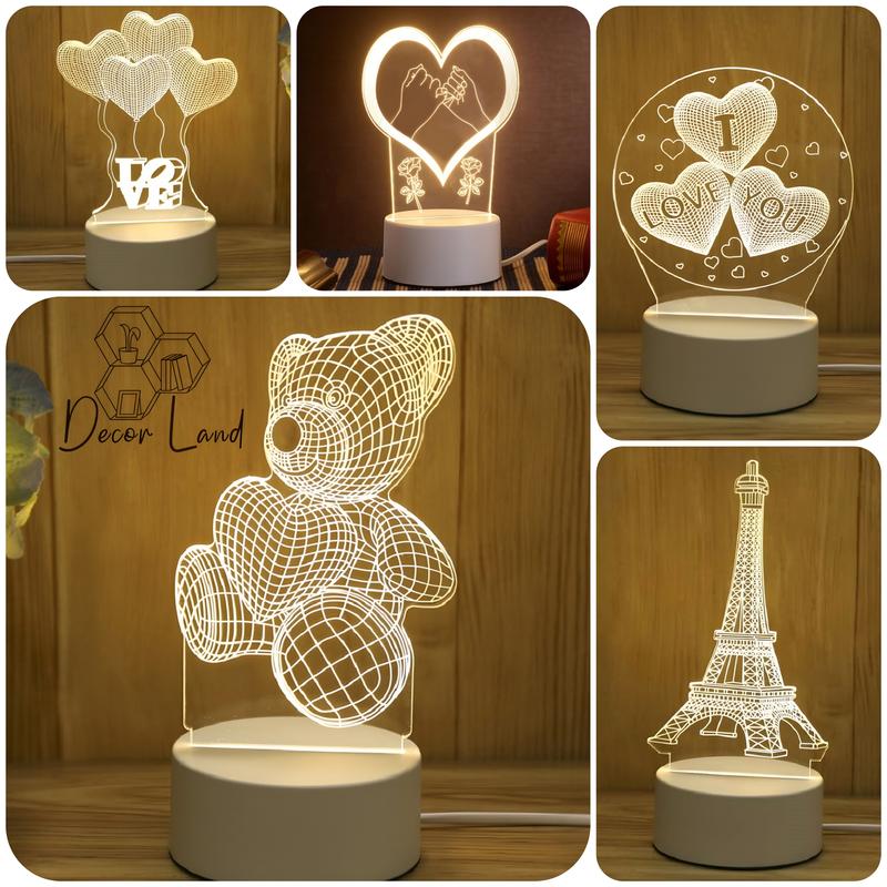 Đèn ngủ 3d trang trí decor phòng ngủ bàn làm việc hoặc làm quà tặng với nhiều mẫu cực đẹp