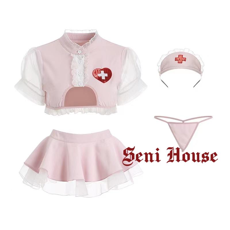 Set váy ngủ cosplay y tá cao cấp A111