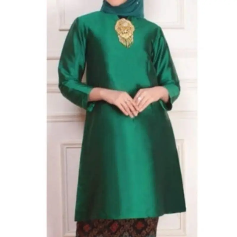 BEST SELLER//REALPICT ATASAN KEBAYA TUNIK TAFETA//TUNIK TAFETA FATIMAH//ATASAN TUNIK PADANG Polos Wanita 3