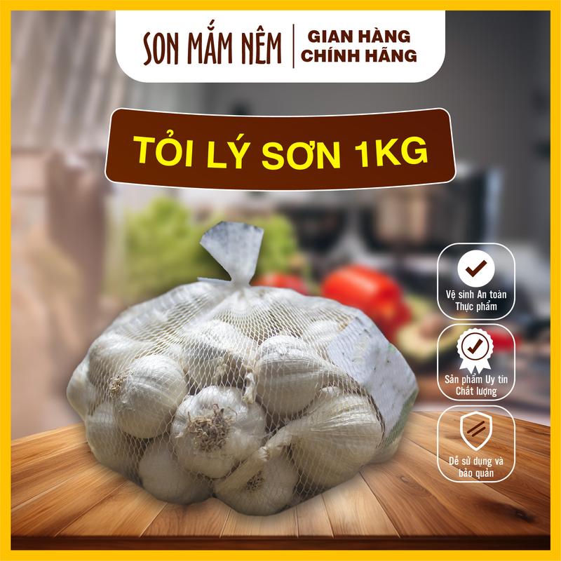 Tỏi Lý Sơn 1KG - Tỏi Lý Sơn đặc sản Quảng Ngãi khô ráo loại nhiều tép thơm đậm vị 