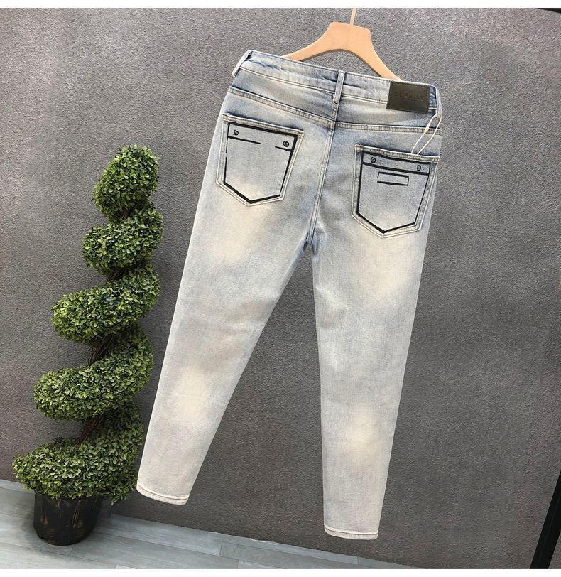 Product Introduction of Quần jean rách dành cho nam giới, thiết kế túiThương Hiệu Thời Trang , mỏng, vừa vặn, co giãn, cho mùa xuân và mùa hè, mới 5