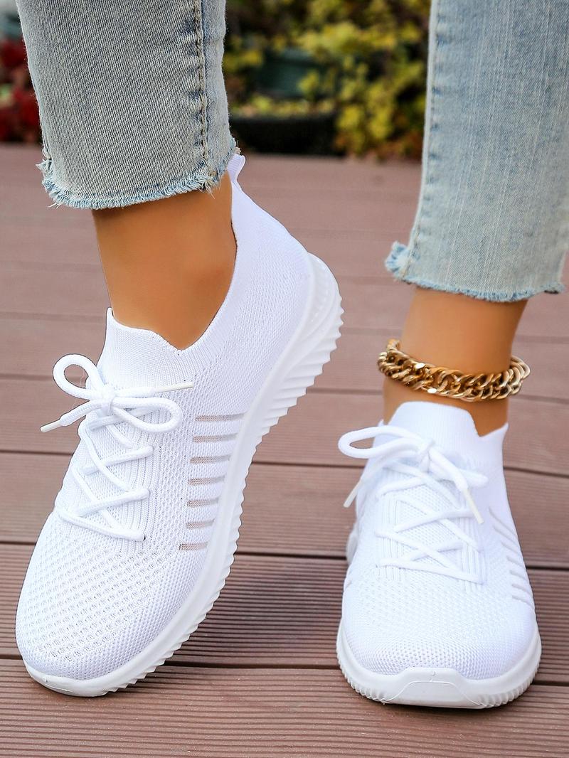 Product Introduction of Women's Fashionable Breathable Mesh Sneakers, Casual Comfortable Sports Running Shoes, All-match Round Toe Shoes for Daily Wear 1