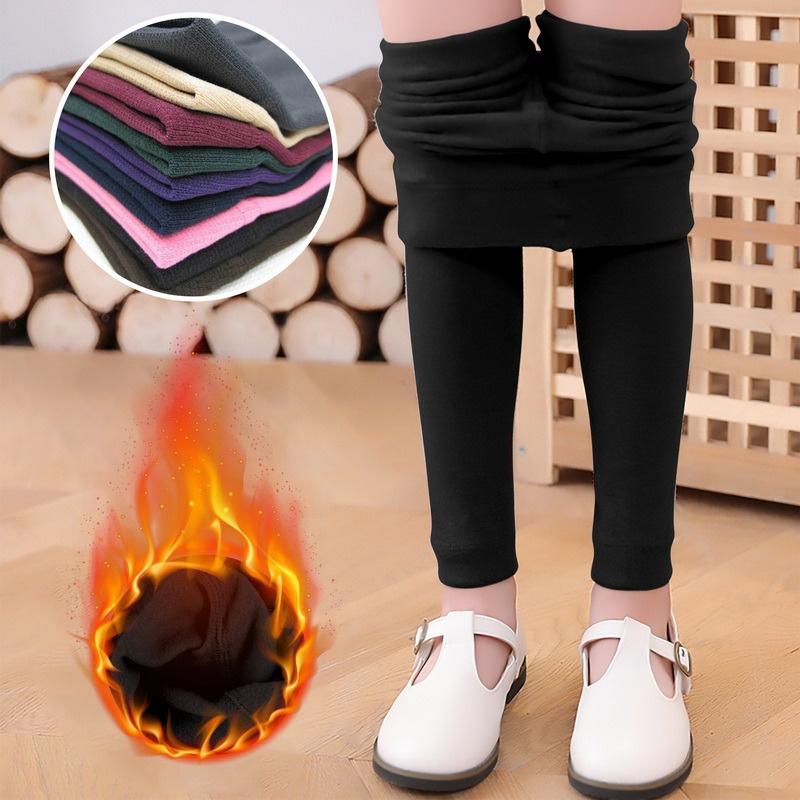 Quần Legging Nhung, Dày Và Ấm Áp, Lót Lông Cừu Cho Bé Gái, Quần Mùa Thu Và Mùa Đông, Làm Bằng Bông 1