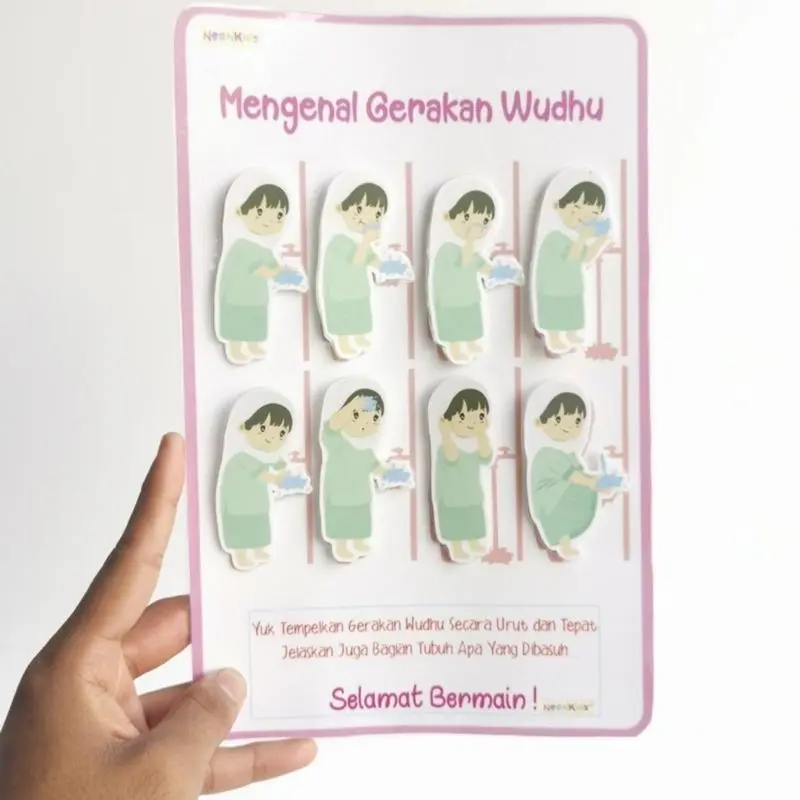 Neenkids Busy Page Mainan Edukasi Anak Cewe Belajar Gerakan Wudhu 0