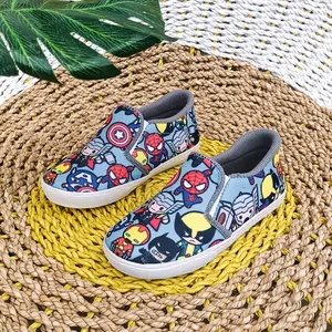 Sepatu anak laki -laki super Hero Abu