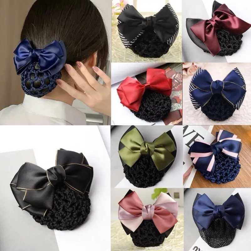 jepit rambut hairnet wanita jepit harnet cepol modern bowknot