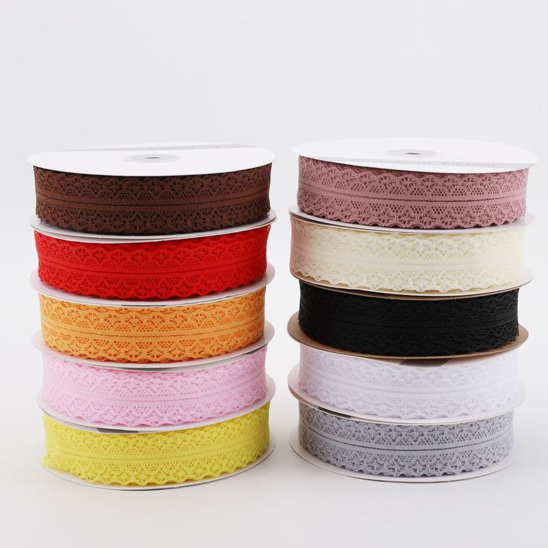 Ruy Băng Ren Bản 2,5cm Viền Hai Biên Nhiều Màu Trang Trí Bó Hoa, dây áo, Phụ Kiện Handmade 3