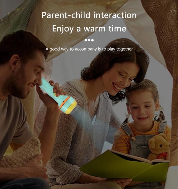 Product Introduction of Children's Flashlight Glows, and Early Education Before Going To Bed Recognizes The Projection of Various Patterns of Dinosaurs and Animals. 2