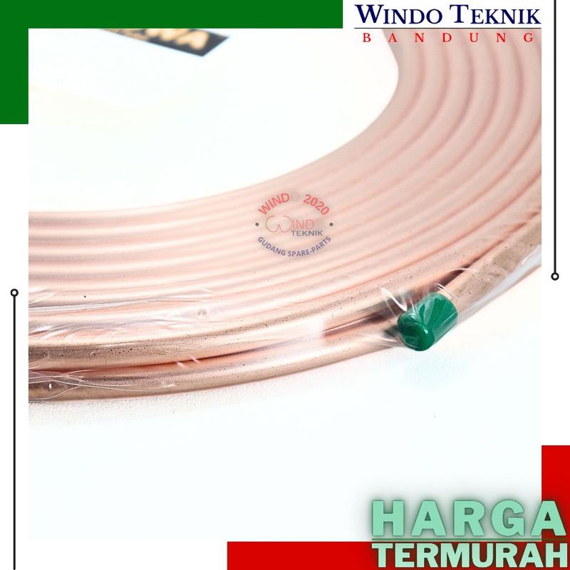 PIPA TEMBAGA SINGLE 5/16" INCI ( 7.5MM ) TEBAL | PIPA CAPILER 5 / 16 INCH UNTUK KULKAS / FREEZER COOPER TUBE SIZE 5/16" | PIPA SINGLE CAPILLER COOPER ASTM UKURAN 5/16" INCHI PER 1 METER 1