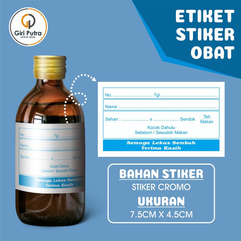 Etiket Obat / Stiker Label Obat ISI 50LEMBAR - Shop | Tokopedia