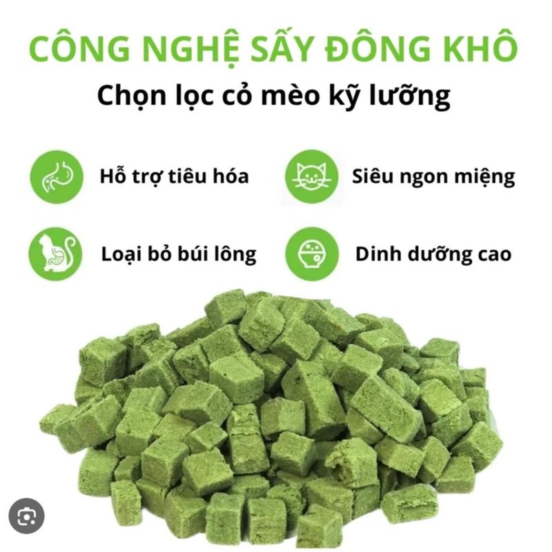 [QUÀ] Viên cỏ mèo mix ức gà dành cho chó, mèo, hỗ trợ tiêu búi lông, bổ sung protein cho mèo
