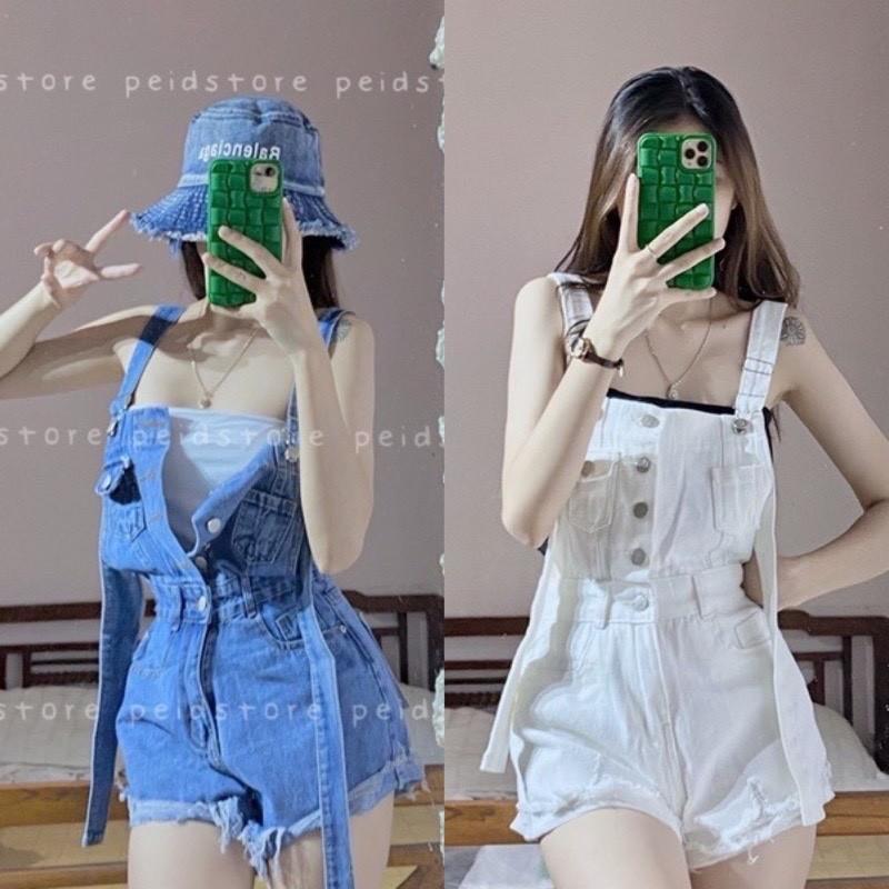 Product Introduction of Yếm jean quần rách kiểu  Nữ Denim Nữ Denim 9
