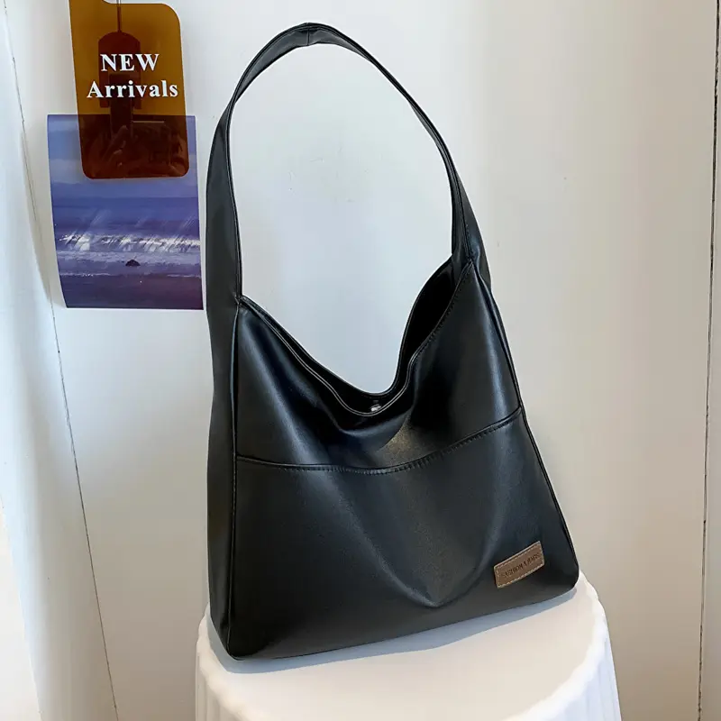 Large Capacity Retro Bags Women's New Textured Tote Bag College Student Shoulder Bag for Class Simple Casual Bag