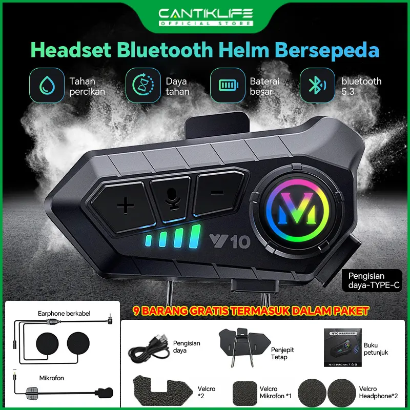 Y10 helmet bluetooth headset motorcycle headset helmet intercom built-in microphone headset