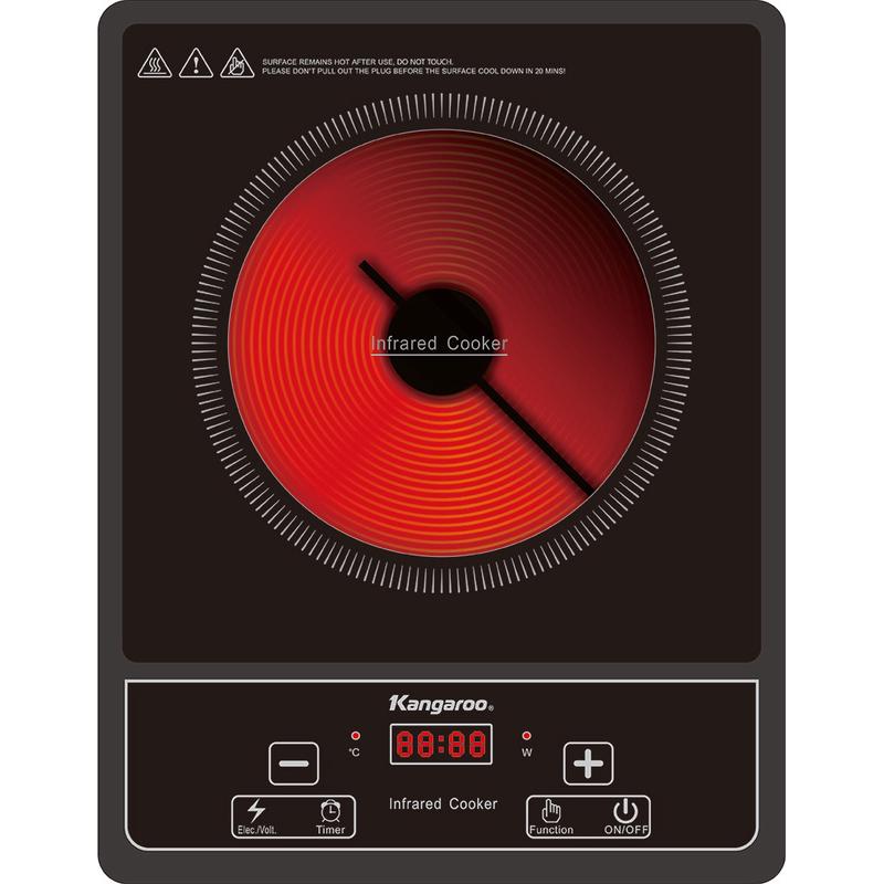    L   Bếp hồng ngoại đơn Kangaroo KG20IFP1- dùng cho mọi loại nồi chảo- công suất cao 2000W. 