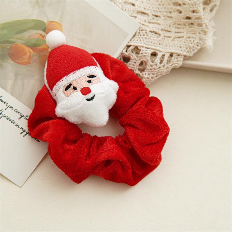 Product Introduction of 1-3 pcs Cartoon Christmas Elastic Hair Ties Cute Santa Claus Christmas Tree High Ponytail Hair Rope Sweet Hair Accessories Gifts 12