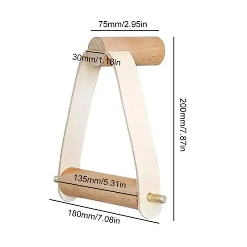Wooden Toilet Paper Holder, Vintage Design Toilet Roll Holder with Screws, Wall Mounted Rustic Paper Towel Holder, Bathroom Accessories 1