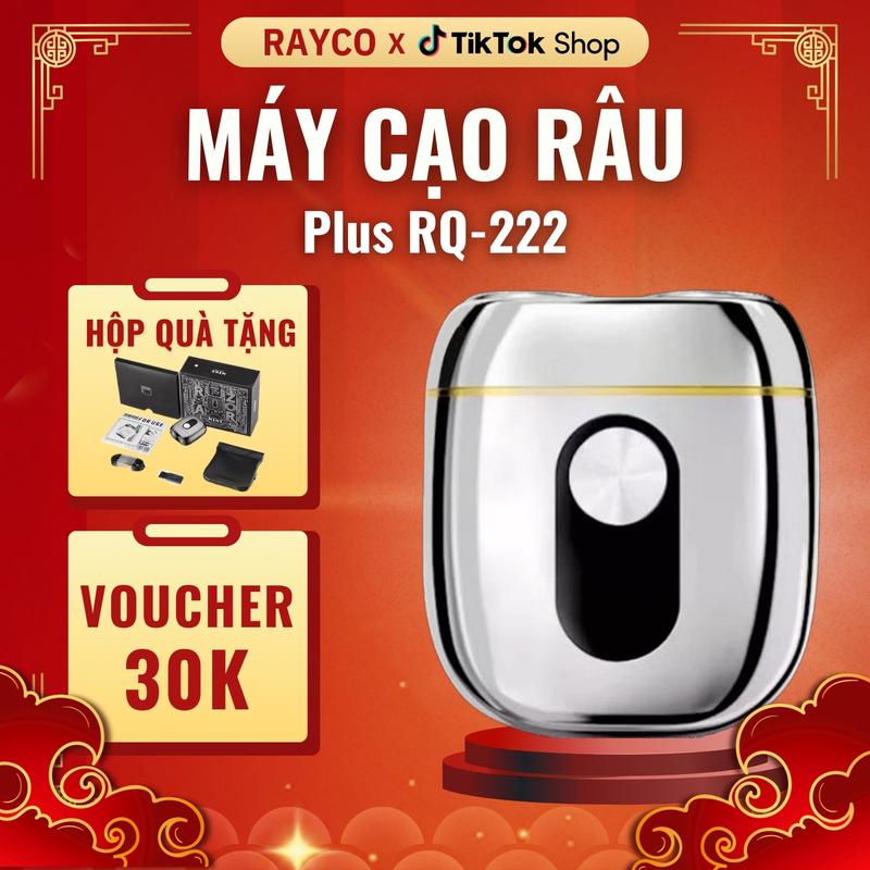 Máy cạo râu mini RAYCO Mini RQ-222 Plus cao cấp, vỏ kim loại, lưỡi dao kép tự mài, chống nước toàn thân - Bảo hành 6 tháng
