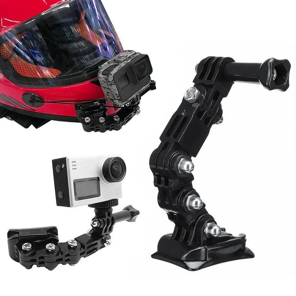 Giá Đỡ Camera gắn cằm trước Mũ Bảo Hiểm Thể Thao Ngoài Trời Xe Máy, Bộ 5 cái, Hỗ Trợ Có Thể Điều Chỉnh Thích hợp cho Gopro Hero 7 6 5 4 Phụ kiện