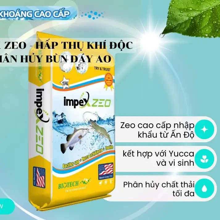 IMPEX ZEO - TAN NHANH GIÚP LÀM SẠCH NƯỚC & ĐÁY AO