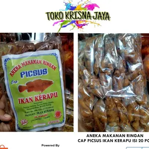 ANEKA MAKANAN RINGAN CAP PICSUS IKAN KERAPU ISI 20 PCS Pedas Asin Food  Jajanan