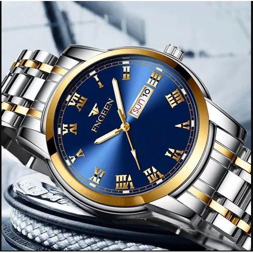 Đồng hồ nam chính hãng FNGEEN F4 mặt tròn số la mã có lịch đôi, dây thép không gỉ, TẶNG FULL BOX HỘP CHÍNH HÃNG ,KHĂN MỊN LAU TẶNG FULL BOX HỘP, PIN DỰ PHÒNG ĐỒNG HỒ ,KHĂN MỊN LAU  ( SỐ LƯỢNG QUÀ TẶNG CÓ HẠN)