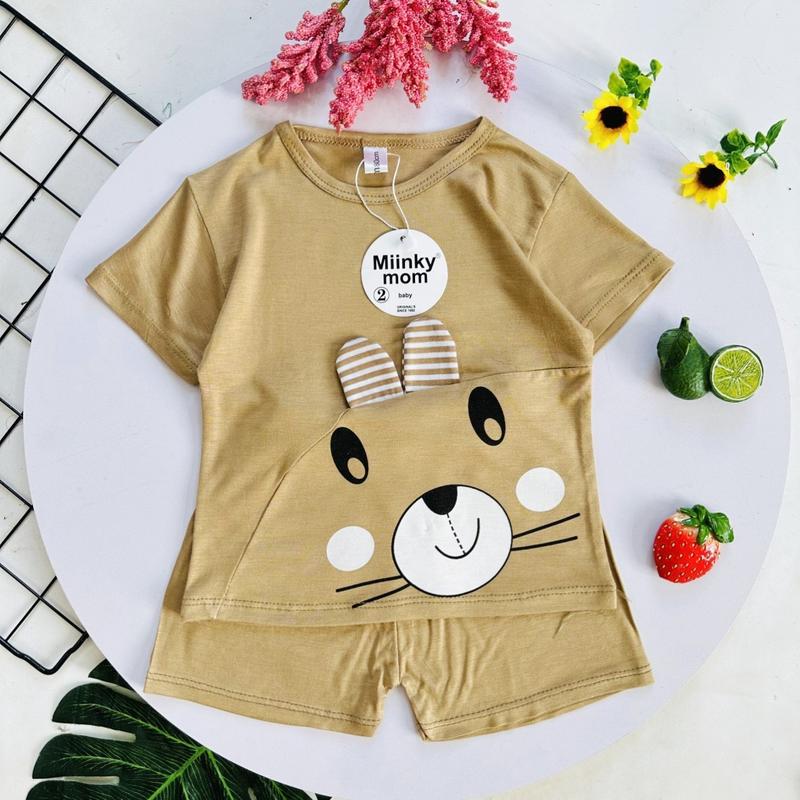 COMBO 3 Bộ Áo + Quần Thun Lạnh Tai Thỏ Đáng Yêu 2KID Cho Bé Trai, Bé Gái, 02 Size 7Kg - 16Kg 7