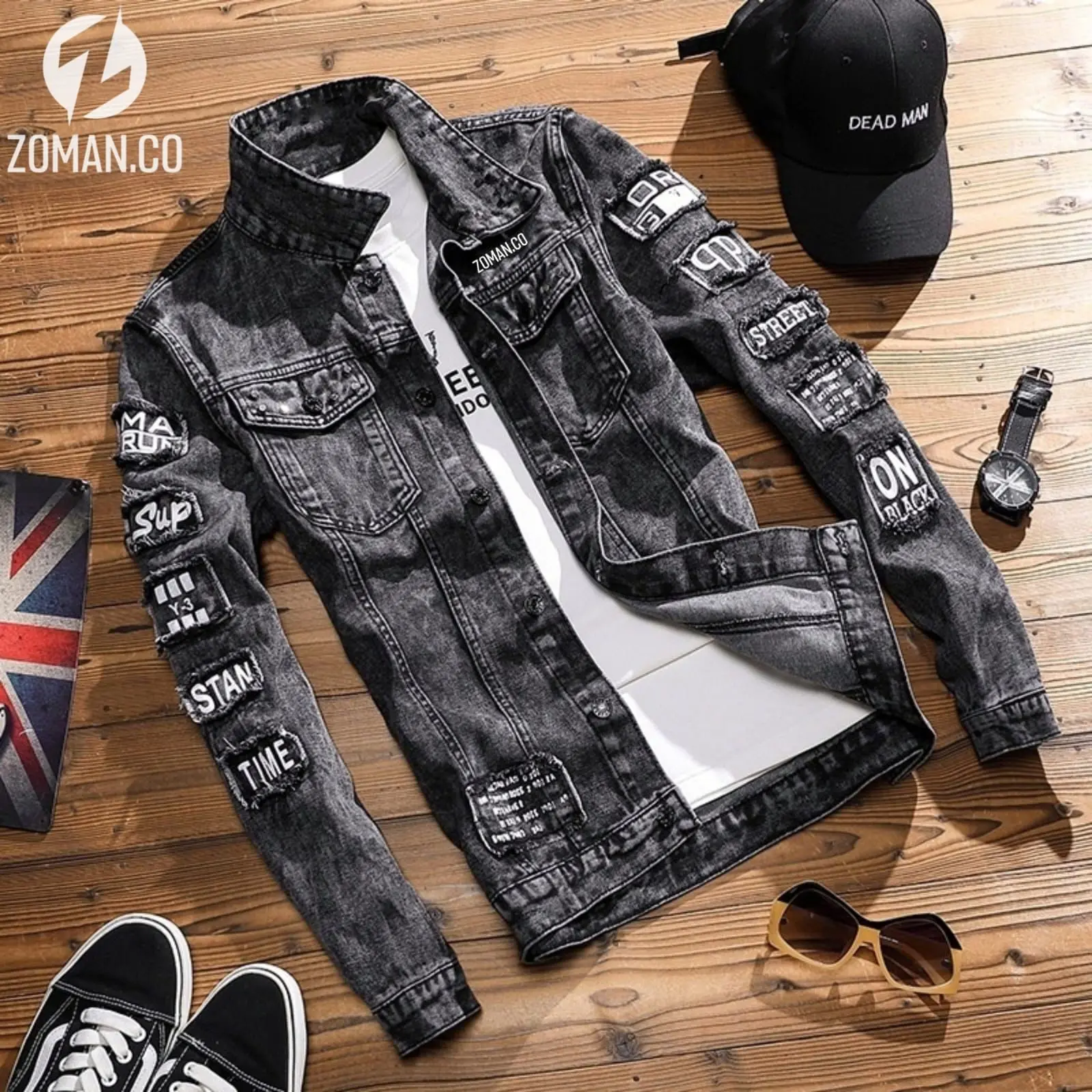 Jaket jeans zoman full bordir